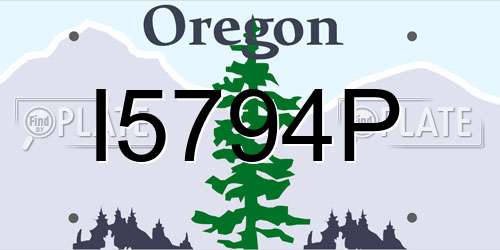 I5794P Oregon License Plate