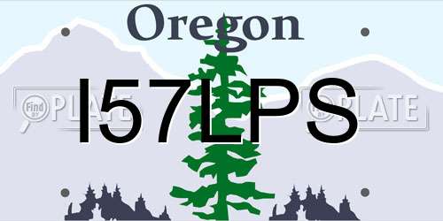 I57LPS Oregon License Plate