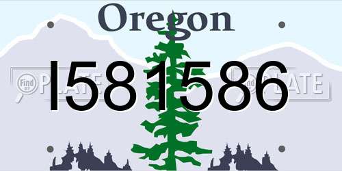 I581586 Oregon License Plate