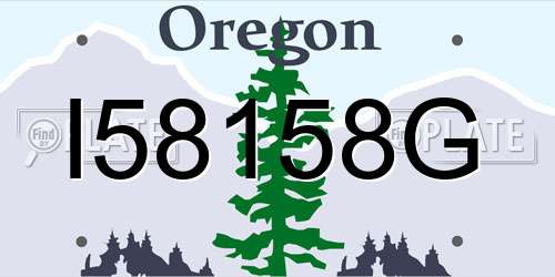 I58158G Oregon License Plate