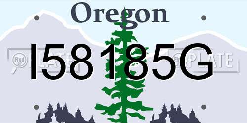 I58185G Oregon License Plate