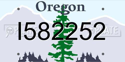 I582252 Oregon License Plate