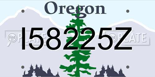 I58225Z Oregon License Plate