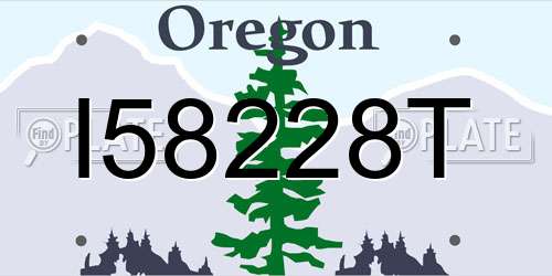 I58228T Oregon License Plate