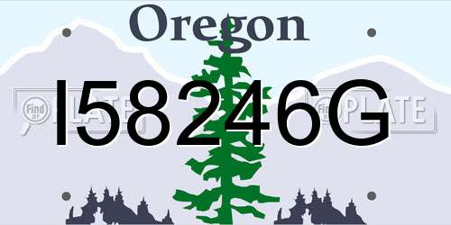 I58246G Oregon License Plate