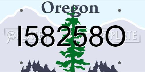 I58258O Oregon License Plate