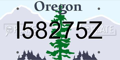 I58275Z Oregon License Plate