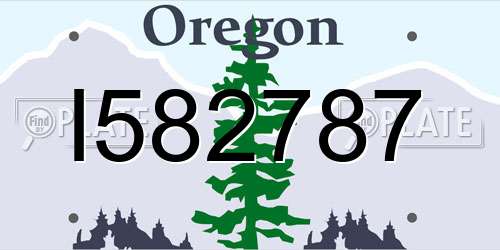 I582787 Oregon License Plate