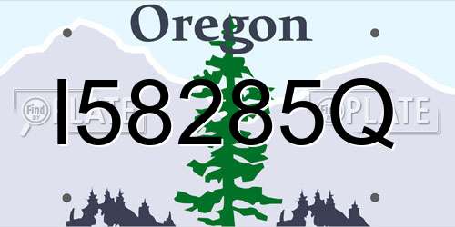 I58285Q Oregon License Plate