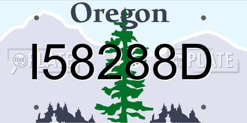 I58288D Oregon License Plate