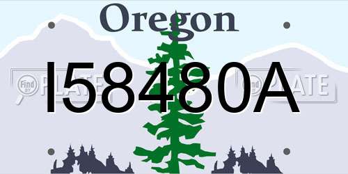 I58480A Oregon License Plate