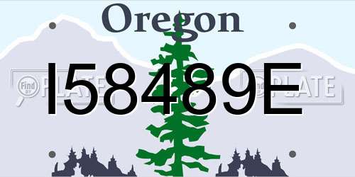 I58489E Oregon License Plate