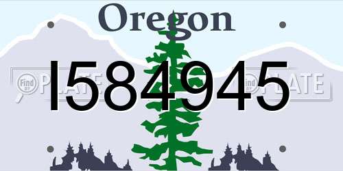 I584945 Oregon License Plate