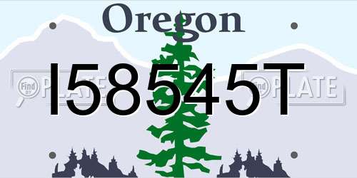 I58545T Oregon License Plate