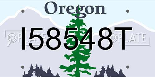 I58548T Oregon License Plate