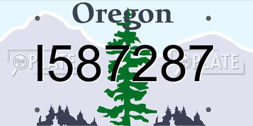 I587287 Oregon License Plate