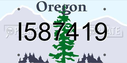 I587419 Oregon License Plate