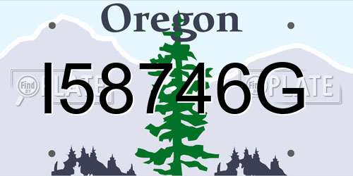 I58746G Oregon License Plate