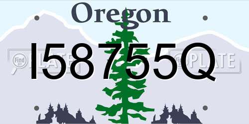 I58755Q Oregon License Plate