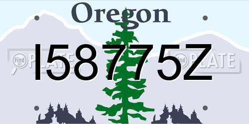 I58775Z Oregon License Plate