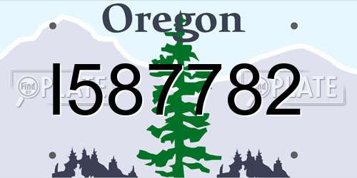 I587782 Oregon License Plate