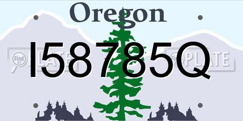I58785Q Oregon License Plate