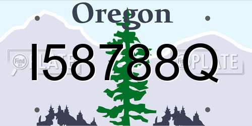 I58788Q Oregon License Plate