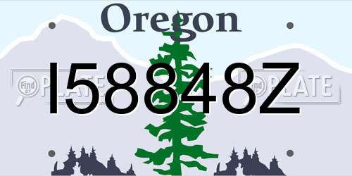 I58848Z Oregon License Plate