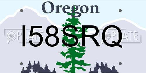 I58SRQ Oregon License Plate