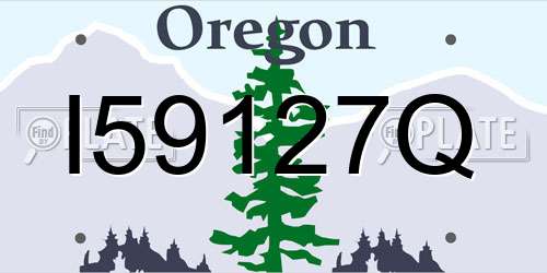 I59127Q Oregon License Plate