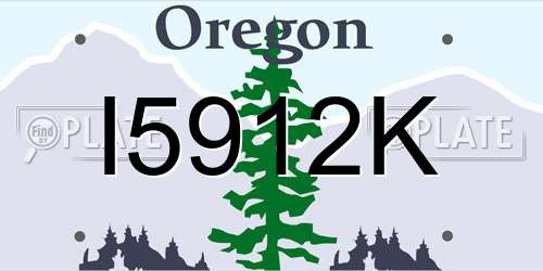I5912K Oregon License Plate