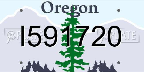 I591720 Oregon License Plate