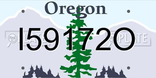 I59172O Oregon License Plate