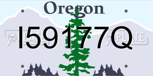 I59177Q Oregon License Plate