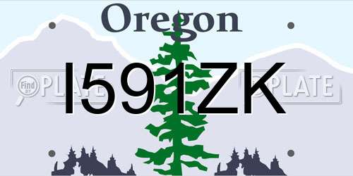 I591ZK Oregon License Plate