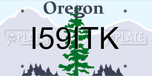 I59ITK Oregon License Plate