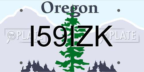 I59IZK Oregon License Plate