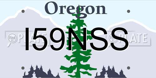 I59NSS Oregon License Plate