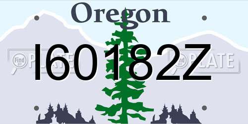 I60182Z Oregon License Plate