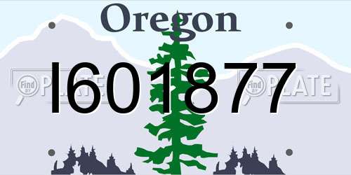 I601877 Oregon License Plate
