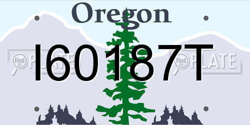 I60187T Oregon License Plate