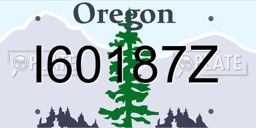 I60187Z Oregon License Plate