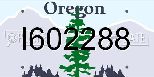 I602288 Oregon License Plate