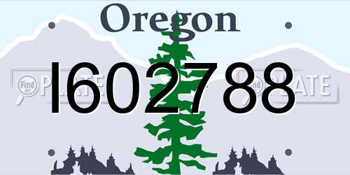 I602788 Oregon License Plate