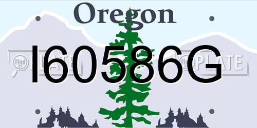 I60586G Oregon License Plate