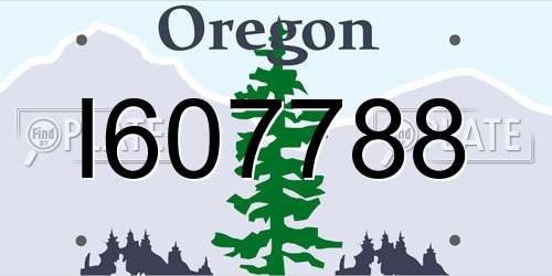I607788 Oregon License Plate