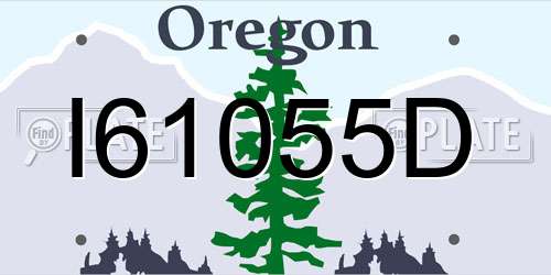 I61055D Oregon License Plate