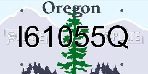 I61055Q Oregon License Plate