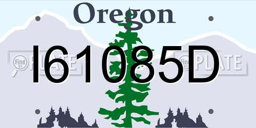 I61085D Oregon License Plate