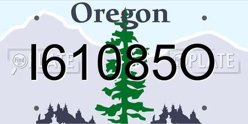 I61085O Oregon License Plate